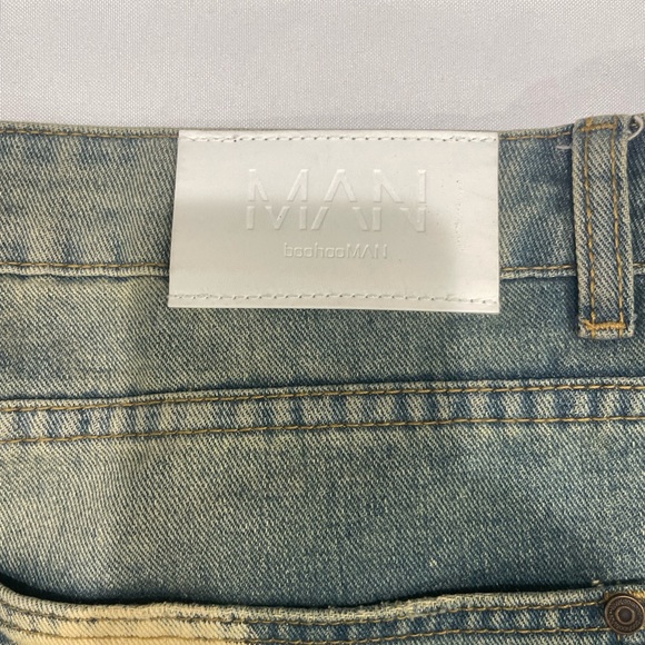 Boohoo Mens Distressed Blue Jeans - Picture 3 of 5